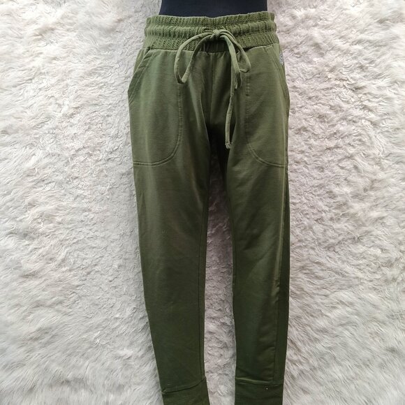 Free People Movement Women's Khaki Jogger Pants Size S - Picture 1 of 9